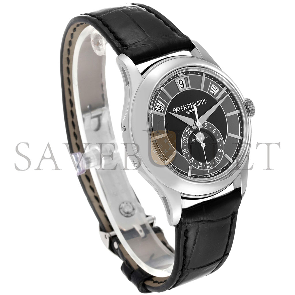P**ek Ph**ppe complications annual calendar black dial 40mm watch 5205g-010